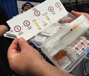The King County EMS epinephrine injection kit.