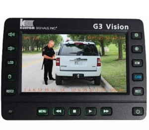 Kustom Signals Inc. created this alternate monitor controller to mount almost anywhere without interfering with existing backup camera systems.