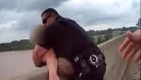 Video: La. officers, good Samaritan stop woman from jumping off bridge
