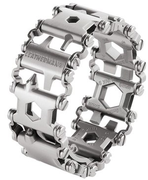 Made of corrosion-resistant stainless steel, the bracelet offers 25 features. (Photo courtesy Leatherman)