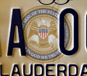 Mississippi's new standard license plate, unveiled Thursday, May 10, 2018, in Jackson, Miss. (AP Photo/Rogelio V. Solis)