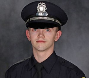 Pictured is Officer Charles Irvine Jr.