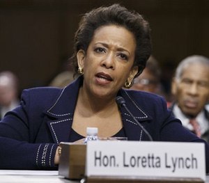 Loretta Lynch defends President Barack Obama's decision to shelter millions of immigrants from deportation as she testifies on Capitol Hill in Washington, Wednesday, Jan. 28, 2015.