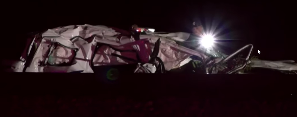 Officer on leave after train hits patrol car parked on tracks with