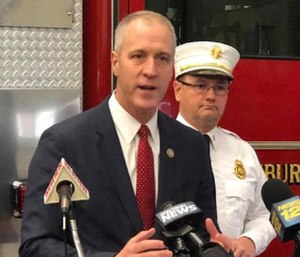 Newburgh City Manager Michael Ciaravino said he would ask the City Council to consider using more than $500,000 in extra sales tax revenue to temporarily save the jobs of 12 firefighters. (Photo/Newburgh Firefighters Local 589)