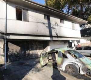 Orange County Fire Investigator Capt. William Lackey said that in one incident, Saddler is suspected of setting a car on fire that spread to a Santa Ana apartment building. (Photo/Orange County Fire Authority)