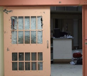 Damage to a housing unit at the Souza-Baranowski Correctional Center done after an inmate riot on Jan. 9, 2017. (Photo/Massachusetts Department of Correction)
