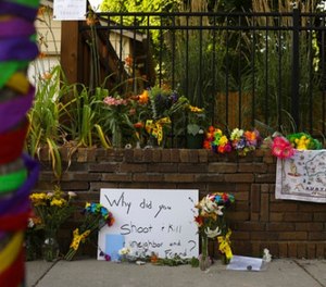 A memorial to aJustine Damond, from Sydney, Australia, who was shot and killed late Saturday by police, is seen Sunday evening, July 16, 2017 in Minneapolis.
