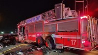 Photo: 3 Tenn. firefighters injured in fatal car-fire truck crash