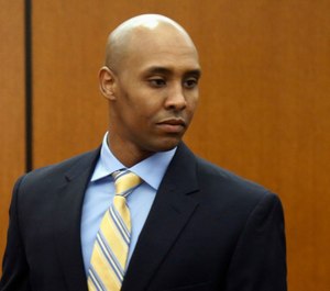 In this May 8, 2018, file photo, Mohamed Noor arrives at the Hennepin County Government Center for a hearing in Minneapolis. (AP Photo/Jim Mone, File)