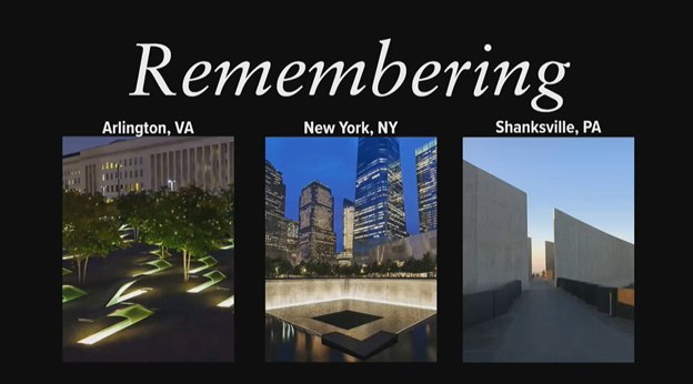 Minogue led a moment of silence to remember the lives lost in Arlington, Va., New York City and Shanksville, Pa.