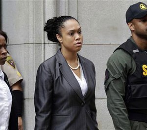 Baltimore state's attorney Marilyn Mosby leaves a courthouse after Officer Caesar Goodson, one of six Baltimore city officers charged in connection to the death of Freddie Gray, was acquitted of all charges in his trial in Baltimore, Thursday, June 23, 2016.