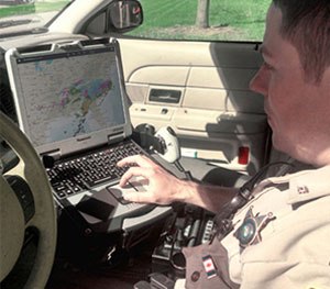 Blueforce Tactical and M2M Cloud Service software work together with Intelligent Data Portal to create a mobile, cloud-based application that gathers contextual information. (Photo courtesy Motorola Solutions)