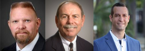 From left to right: Chief Shawn Burns, Dr. Harry Hueston and Nate Horton