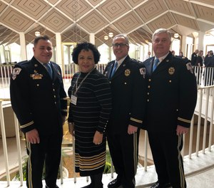Paramedic Jonathan Wynn, NC EMS Advocacy Liaison Regina Godette-Crawford , EMS Chief,Kevin Underhill  and Assistant EMS Chief Rodney Medlin prepare to advocate for EMS in the North Carolina General Assembly.