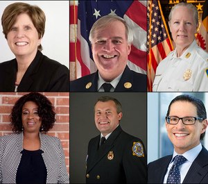 The National Fallen Firefighters Foundation has appointed six new members to its board and advisory committee. Clockwise from top left: Lorraine Carli, National Fire Protection Association; Chief Kevin D. Quinn, National Volunteer Fire Council; Chief Joanne R. Rund, Baltimore County Fire Department; Dave Levy, Skadden, Arps, Slate, Meagher & Flom LLP; Chief Thomas Jenkins, City of Rogers Fire Department; and Faith Swan, Fire Hero Family Member. (Photo: NFFF)