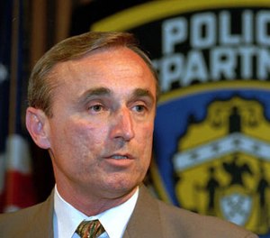 In this May 9, 1994 file photo, Police Commissioner William Bratton speaks at a news conference in New York the year he became head of the NYPD for the first time.