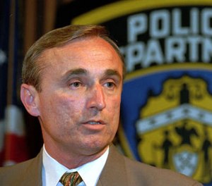 In this May 9, 1994 file photo, Police Commissioner William Bratton speaks at a news conference in New York the year he became head of the NYPD for the first time.
