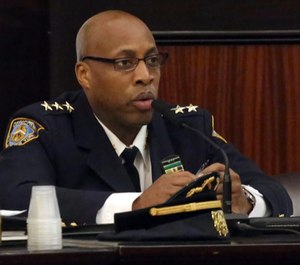 NYPD Chief of Detectives Rodney Harrison speaks to city councilmembers about the department's controversial DNA database. (Photo/TNS)