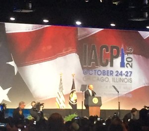 President Barack Obama addresses the crowd at IACP 2015.
