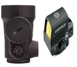 The Trijicon Miniature Rifle Optic (left) and Leupold Carbine Optic.