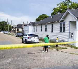 New Orleans Police Department responds after a state trooper is shot in the arm during a shooting on August, 21, 2016.