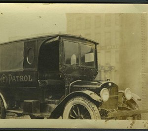 This police vehicle, circa 1920, was more commonly known as a 'paddy van.'