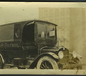 This police vehicle, circa 1920, was more commonly known as a 'paddy van.'