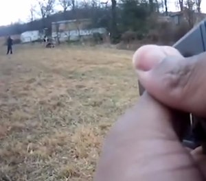 A still image taken from Tenn. Deputy Justin Johnson's bodycam footage.