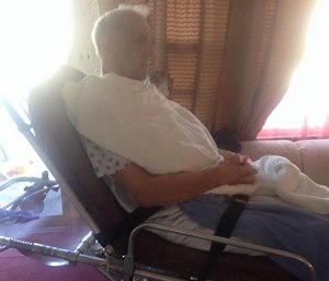 Ross Leonardo posted photos of his father after he was discharged.