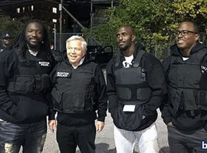 LeGarrett Blount, Robert Kraft, Devin McCourty, and Matthew Slater went on a ride-along with BPD officers last week.