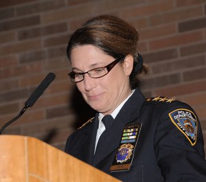 NYPD Chief Joanne Jaffe addresses attendees at the 2009 NYPD Women's History Celebration.