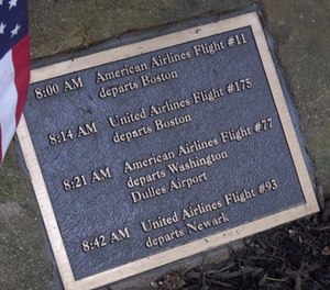 A N.J. company is replacing three plaques recounting the timeline of the Sept. 11 terrorist attacks that were stolen last week. (Photo/Natalie Paterson/NJ Advance Media)