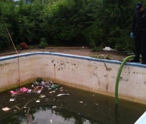 When paramedics arrived, they found the pool full of