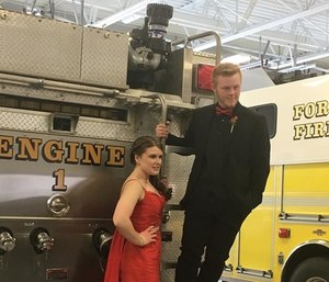 After a winter storm left Forest Lake Area High School students without a photoshoot venue, the Forest Lake Fire department opened up its station so they could take photos there.