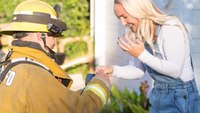 Firefighter fakes blaze at own house in surprise marriage proposal
