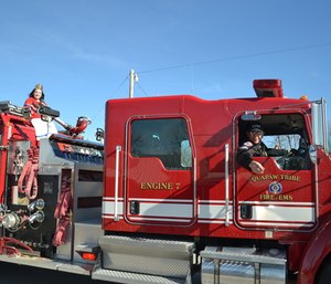 The Quapaw Nation Fire/EMS Department officially became the first tribal department to be accepted into the Oklahoma State Firefighters' Association. (Photo/QNFED)