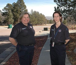 Christina Randall (left). (Photo/Andrea Chalfin/91.5 KRCC)