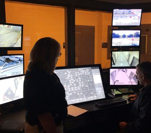 County Sheriff Janis Mangum stands in a control room at the county jail, in Jefferson, Ga.