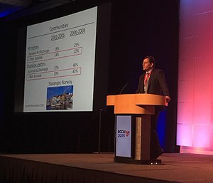 Dr. Tom Rea presenting at ECCU 2015.