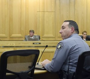 Weld County Sheriff Steve Reams listens to testimony before the board of commissioners voted to become a Second Amendment Sanctuary County.