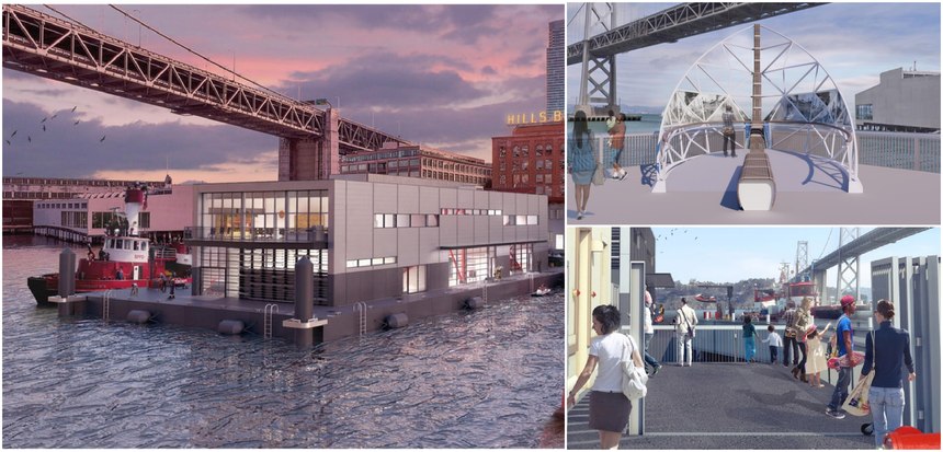 On the south side of Fireboat Station No. 35, a waterfront observation deck was included for San Franciscans and tourists to enjoy. A sculpture will also be located on the observation deck.