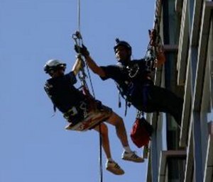 Portland Fire and Rescue firefighters participate in a rescue drill. (Photo/City of Portland)