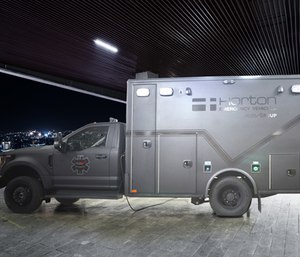 The fully-functioning REV Guardian ambulance is wrapped in Level IIIA ballistic protection. (Photo/REV)