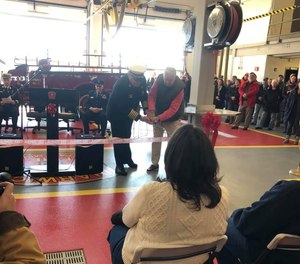 The Harwich Fire Department and Harwich Chamber of Commerce held a ribbon-cutting ceremony for the village's new fire station last weekend. Firefighters are expected to begin working from the station in about three weeks when construction is fully completed.