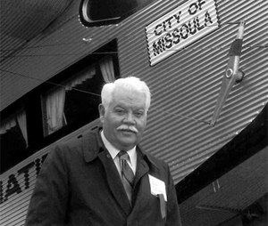 Robert Sallee, the last living survivor of the 1949 Mann Gulch fire near Helena, Mont., that killed 13 smokejumpers, is shown in this May 1991 file photo at the U.S. Forest Service Smokejumper Center in Missoula, Mont.