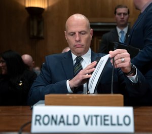 Ronald Vitiello, the nominee to become assistant secretary of Homeland Security for Immigration and Customs Enforcement, appears for his confirmation hearing before the Senate Homeland Security and Governmental Affairs Committee Committee, on Capitol Hill in Washington, Thursday, Nov. 15, 2018. (AP Photo/J. Scott Applewhite)