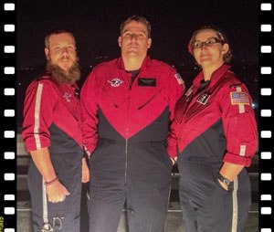 EagleMed flight paramedic Ryan Setzkorn, pilot Matt Matthews and nurse Kim Ramsey. Setzkorn uploaded this photo to his Facebook page at 10:55 p.m. Thursday.
