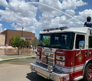 After catching a ride with Santa Fe firefighters, police say Julio Avila took their truck.