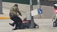 Watch: 3 men aid CHP officer pinned down by suspect